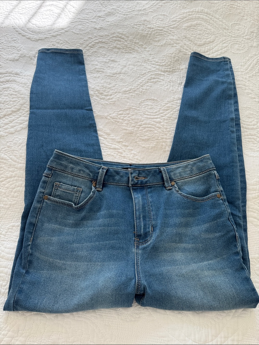 d. jeans Mid-Blue High-Rise Skinny Jeans